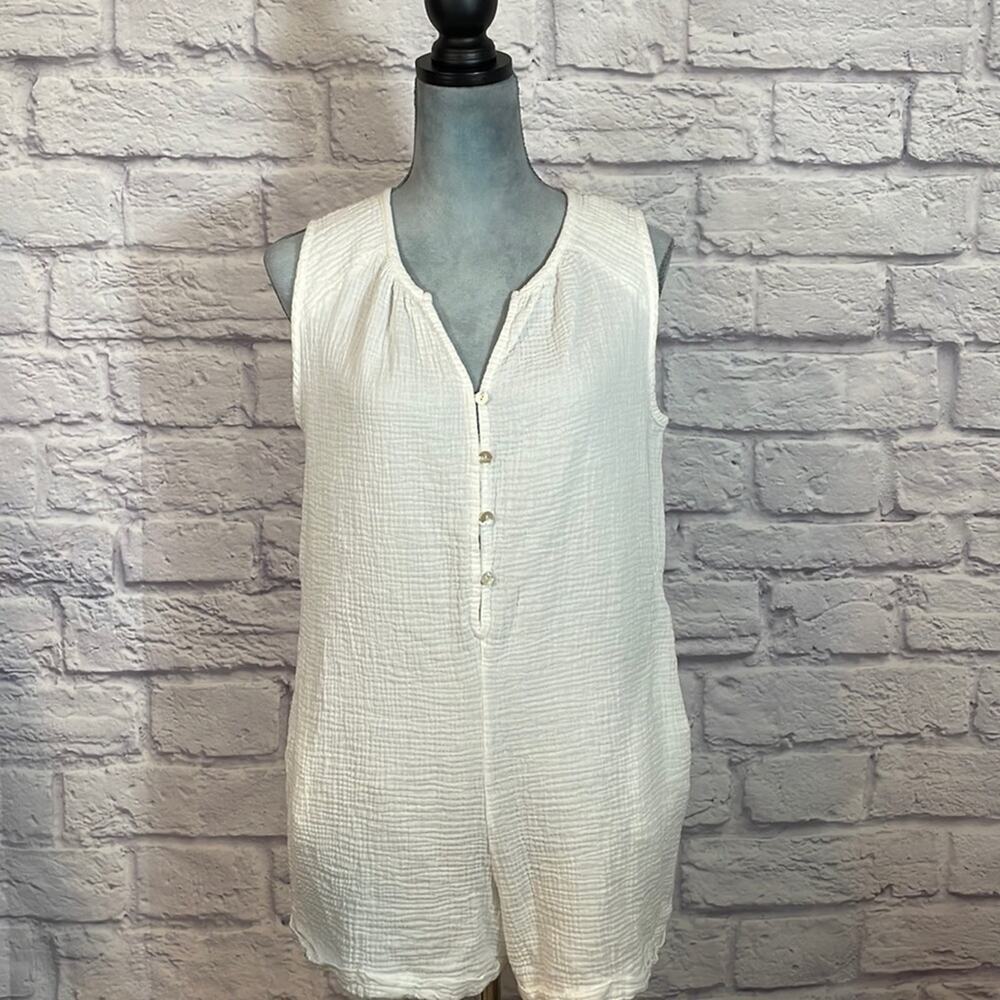 Ces Femme white gauze romper
